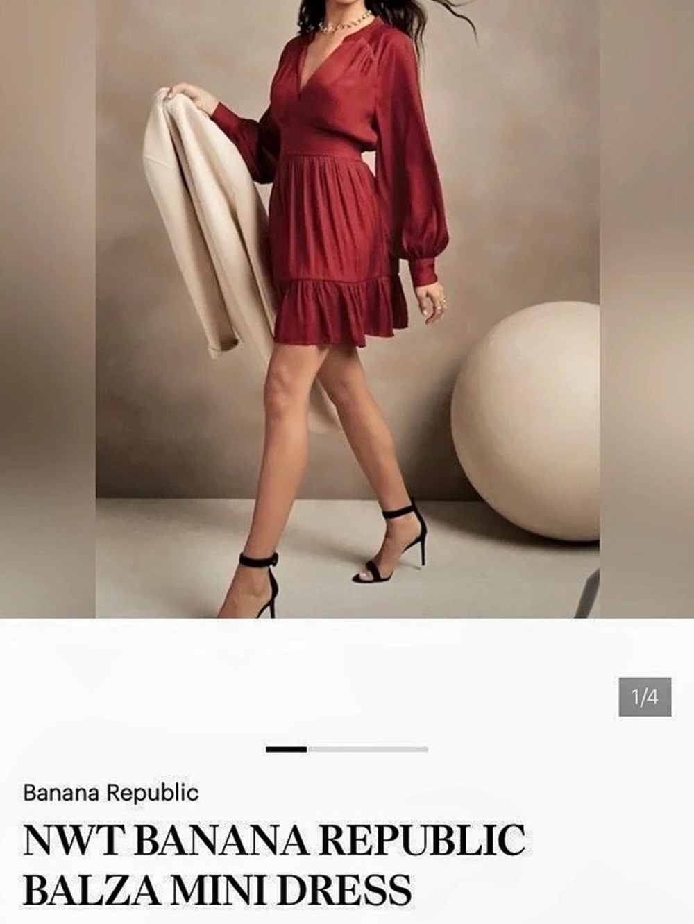 Banana Republic Baliza Mini Dress Red Mini Dress Size Small